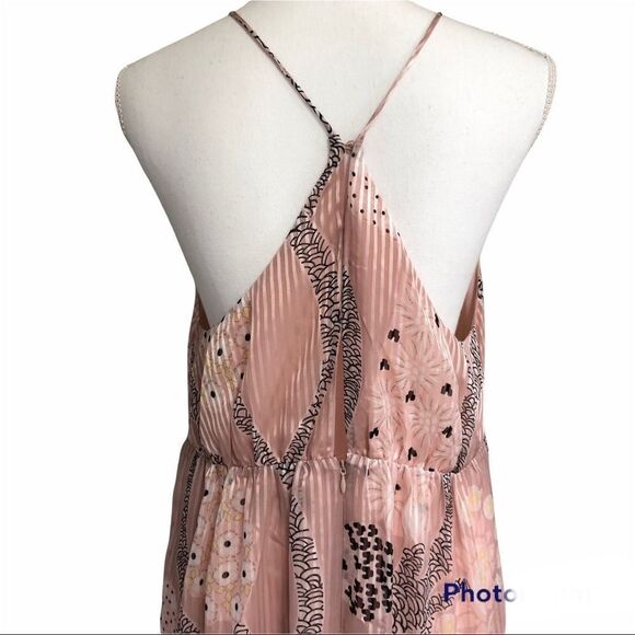 Reiss Freddie Paisley Print Maxi Dress Nude 10 - Picture 11 of 12